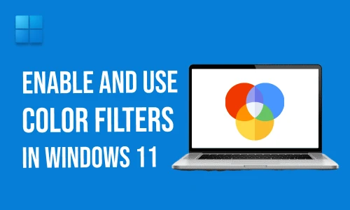 How to Enable and Use Color Filters Windows 11